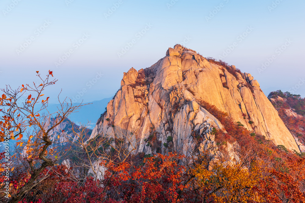 Autumn of Bukhansan Mountain in Seoul,South Korea