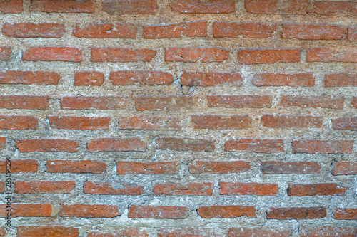 vintage old red bricks wall background