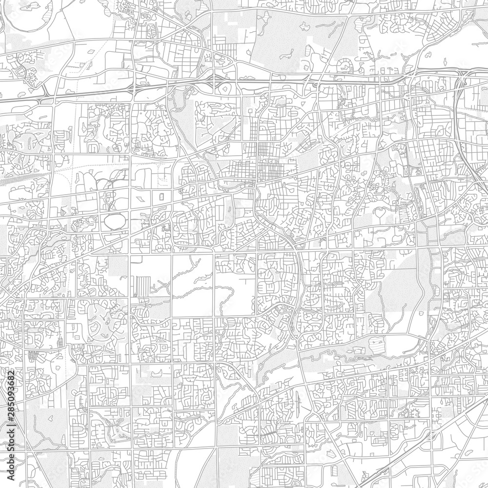 Naperville, Illinois, USA, bright outlined vector map