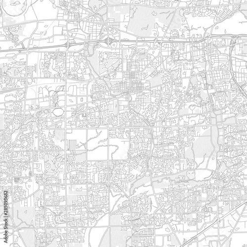 Naperville, Illinois, USA, bright outlined vector map photo