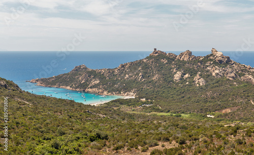 Southern Corsica island beach landscape, France. photo