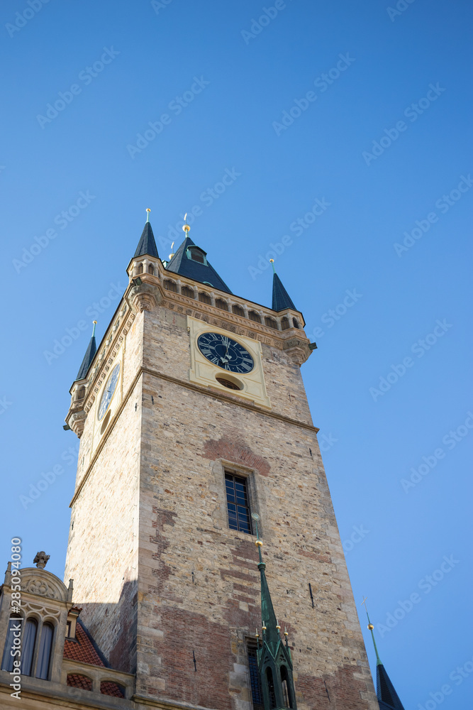 Old Town Hall tower at Staromestska square in Prague
