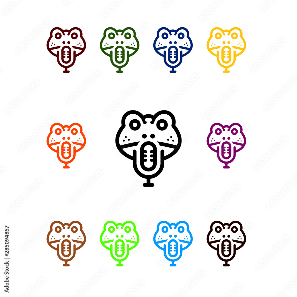 podcast frog vector design concept or symbol podcast frog vector design concept or symbol