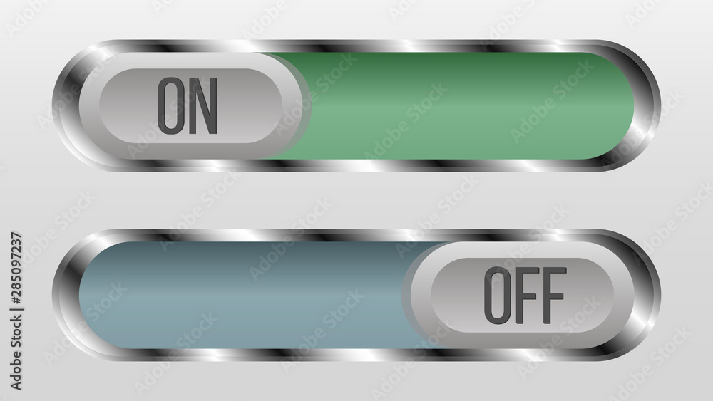 Flat icon On and Off. Switch button. Simple logo vector illustration Flat icon On and Off. Switch button. Simple logo vector illustration