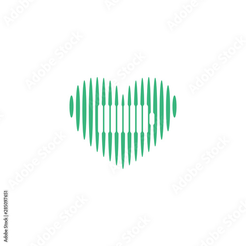 Love For Battery Logo Design Vectors Line Art