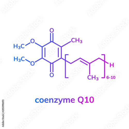 Coenzyme Q10 or ubiquinone chemical formula