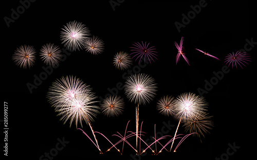 fireworks on black background