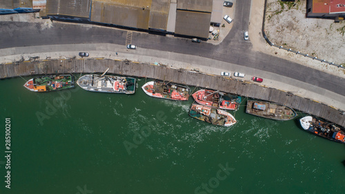 Aerial view over the west coast town of Veldrift in South Africa photo