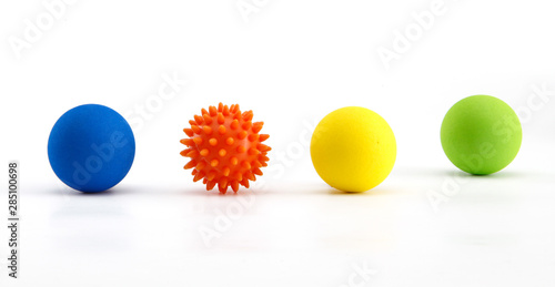 Quadro em tela multicolored rubber koosh balls for finger training