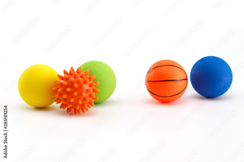 multicolored rubber koosh balls for finger training