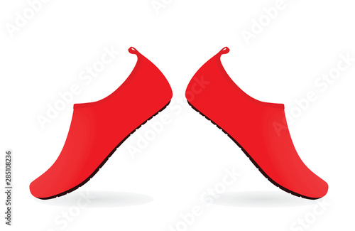 Red sea shoe. vector illustration