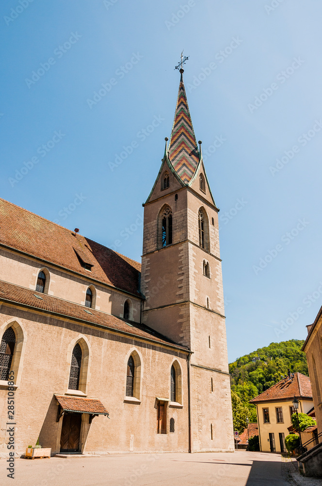 Baden, katholische Kirche, Stadt, Altstadt, Stadtrundgang, Sehenswürdigkeiten, Aargau, Sommer, Schweiz