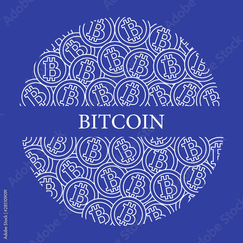 Bitcoins. Digital currency. Blockchain technology.