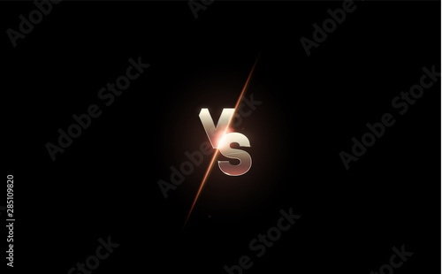 versus logo vs letters for sports and fight competition. Battle vs match, game concept competitive vs.eps 10 Vector illustration