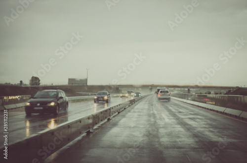 Wallpaper Mural bad weather on the roads Torontodigital.ca