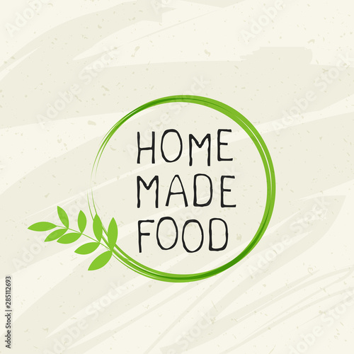 Home made food label and high quality product badges. Bio Organic product Pure healthy Eco food organic, bio and natural product icon. Emblems for cafe, packaging etc. Vector