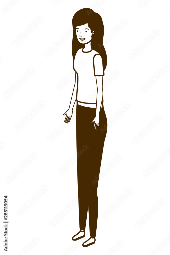 silhouette of women standing on white background silhouette of women standing on white background