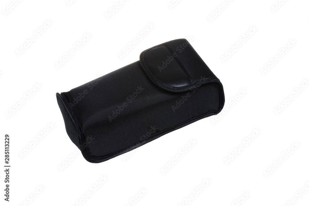 Black Soft Carry Case for external camera flash light, on a white background Black Soft Carry Case for external camera flash light, on a white background