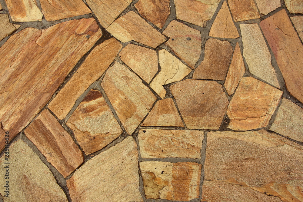 Obraz premium Wet shale stone mosaic texture surface, natural pattern for background
