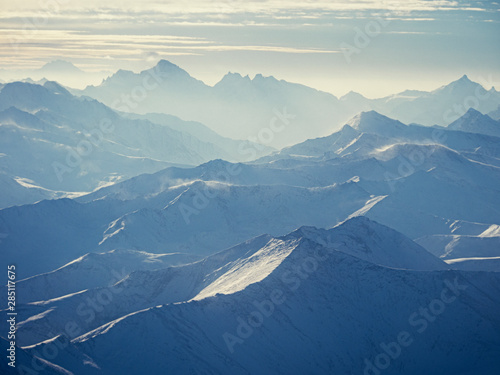 View over the Karakoram mountains photo