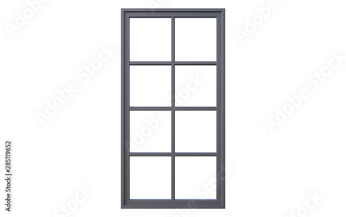 3d Illustration of  window frame isolated on white