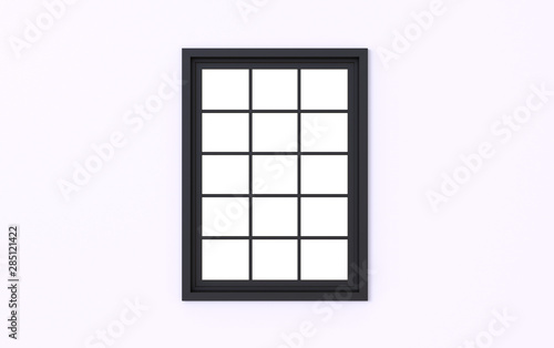 3d Illustration of window frame isolated on white