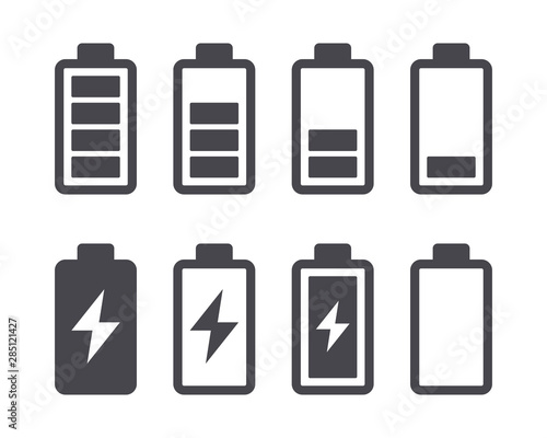 Battery capacity charge icons
