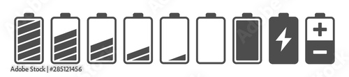 Fotografia Battery capacity charge icon symbols