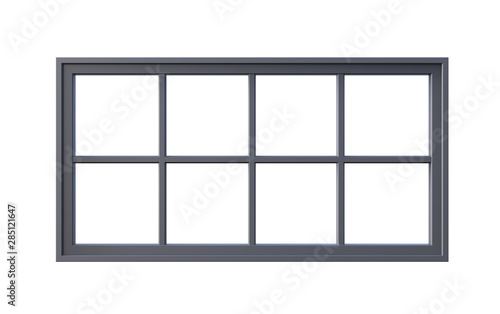 3d Illustration of  window frame isolated on white