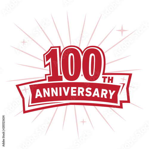 100 years anniversary celebration logo design template. Vector and illustration.