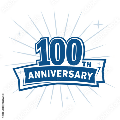 100 years anniversary celebration logo design template. Vector and illustration.