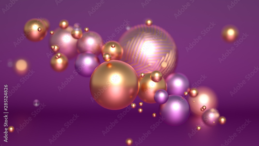 Obraz premium Beautiful minimalism abstraction background. 3d illustration, 3d rendering.