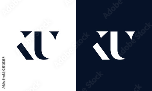 Abstract letter KU logo. This logo icon incorporate with abstract shape in the creative way.