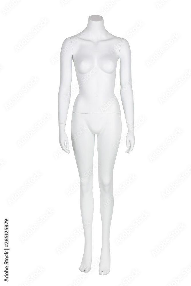 Female mannequin headless front isolated on white with clipping path