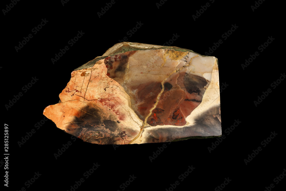 macro stone mineral jasper on black background macro stone mineral jasper on black background