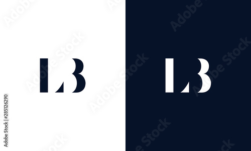 Abstract letter LB logo. This logo icon incorporate with abstract shape in the creative way. photo