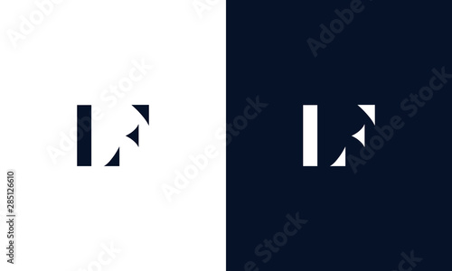 Abstract letter LF logo. This logo icon incorporate with abstract shape in the creative way.