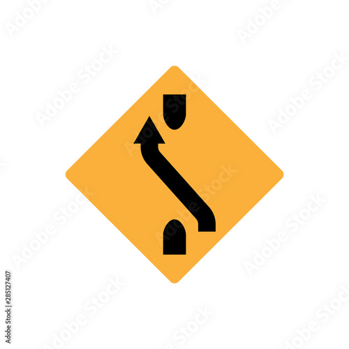 Traffic signs corssover. Vector icon photo