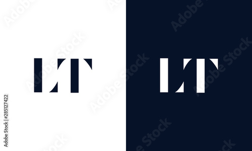 Abstract letter LT logo. This logo icon incorporate with abstract shape in the creative way.