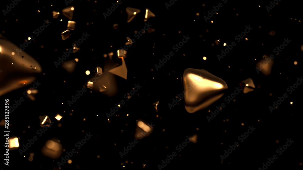 Obraz premium Beautiful golden background. 3d illustration, 3d rendering.