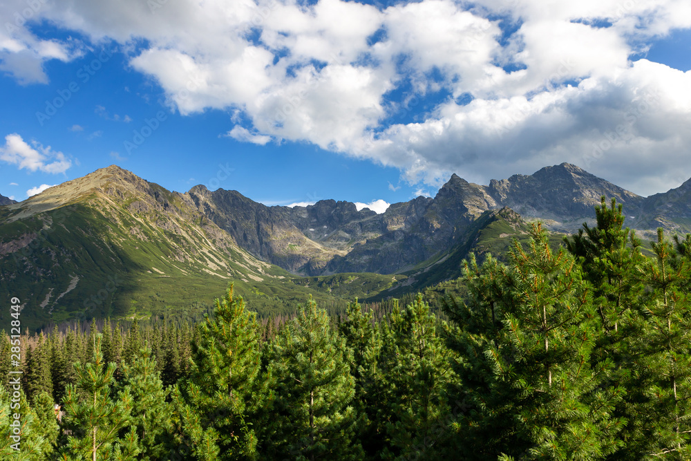 View of the Tatras mountains in Gasienicowa valley.