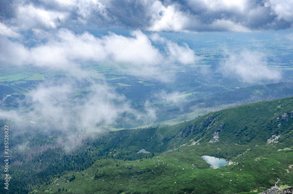 Fototapeta premium Fog in the rocky highlands.