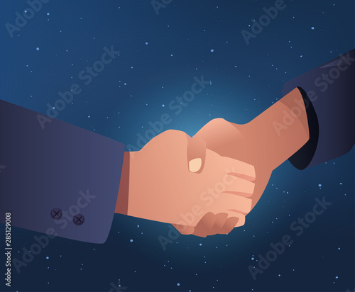 handshake icon flat design image