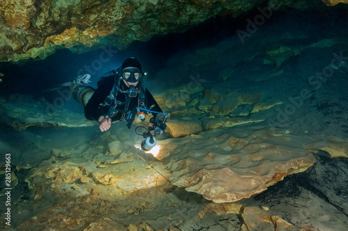 Cave Diving at Madison Blue Spring State Park, Madison County, Florida