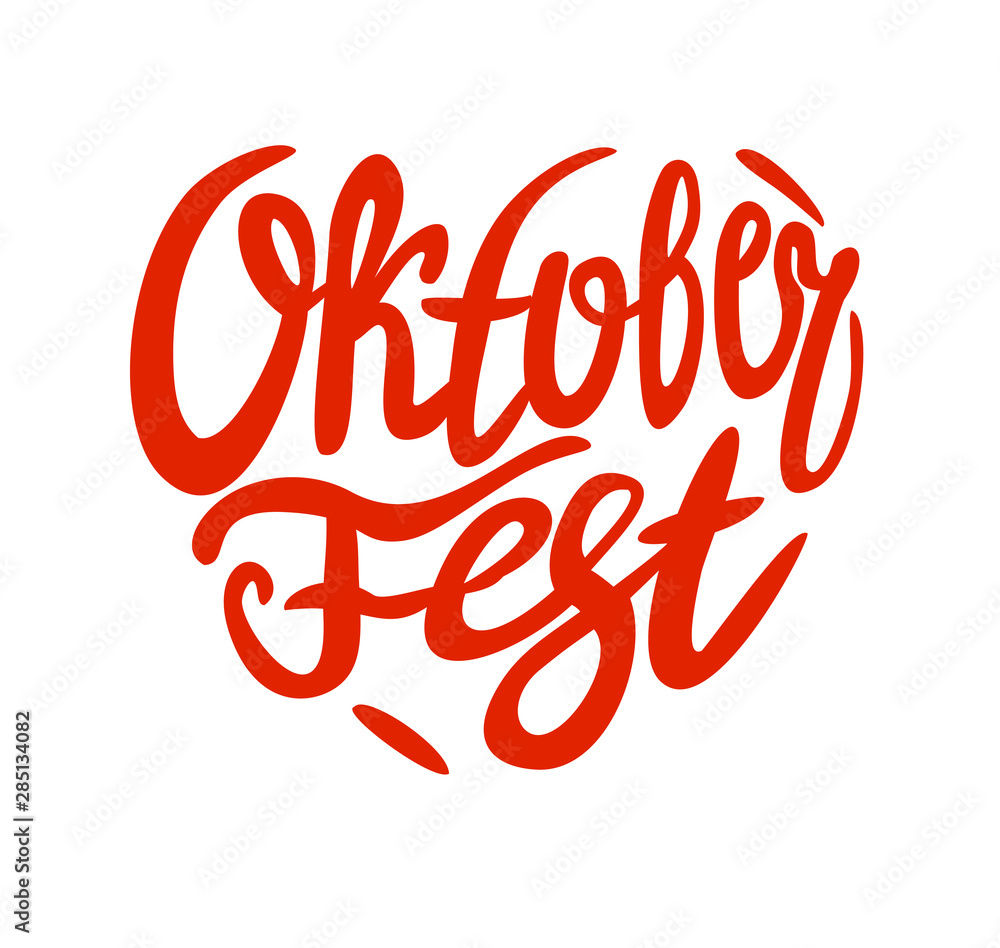 Oktoberfest lettering in the form of heart