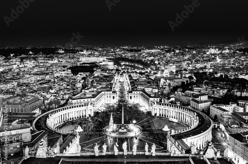 Photography Black and white night landscape of St