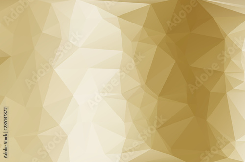 Gold Low poly crystal background. Polygon design pattern. Golden Low poly vector illustration  low polygon background.