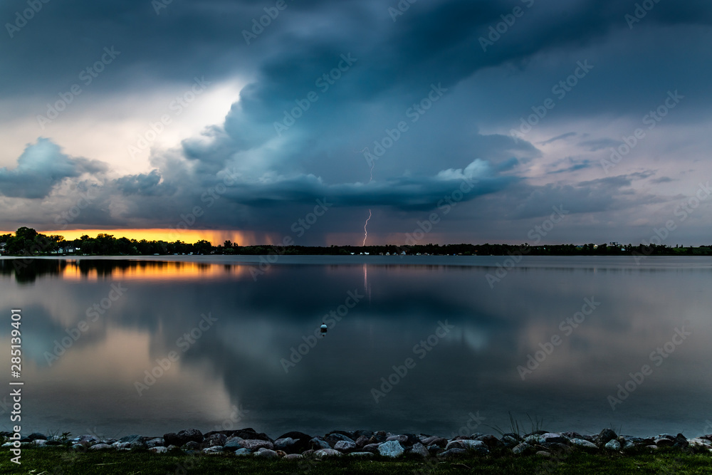 Lightening Storm over lake