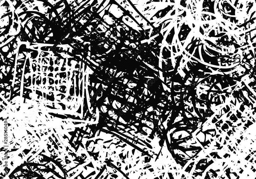 Grunge abstract black and white. Features a monochrome seamless texture