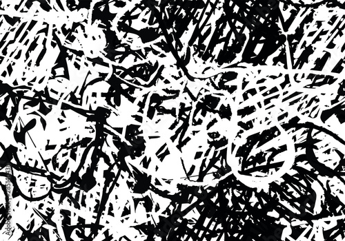 Grunge abstract black and white. Features a monochrome seamless texture